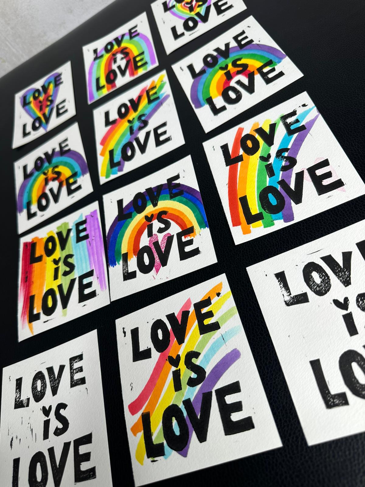 pride linoprint love is love