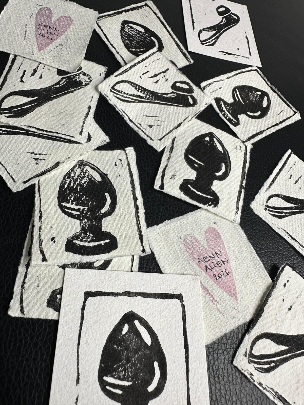 kinky mini linoprints toys